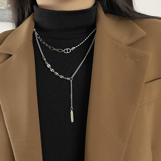 Multi-Layer Tassel Sweater Chain Necklace