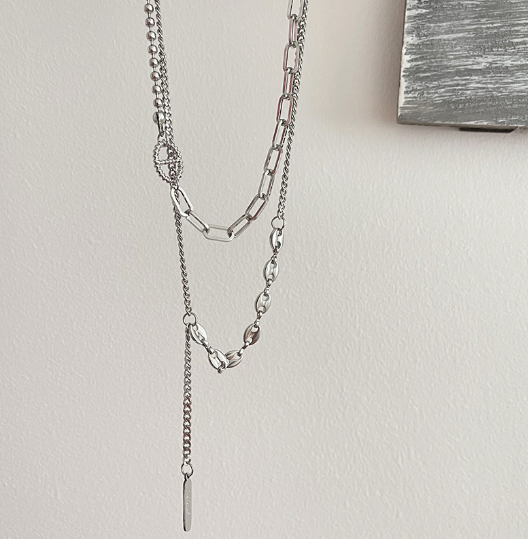 Multi-Layer Tassel Sweater Chain Necklace