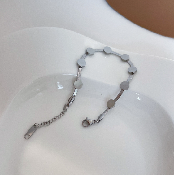 Snake Round Chain Panel Bracelet