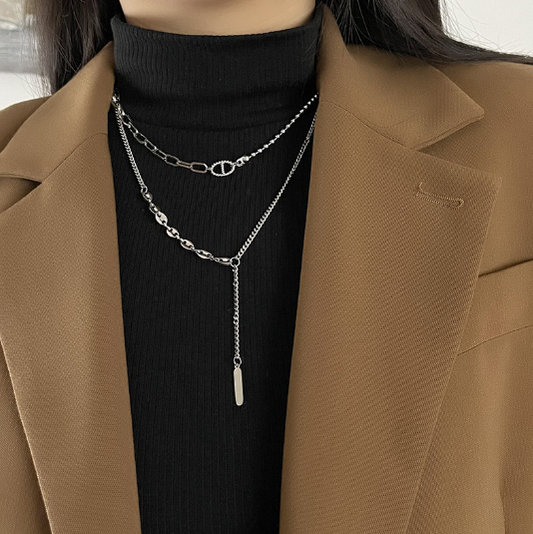 Multi-Layer Tassel  Sweater Chain Necklace