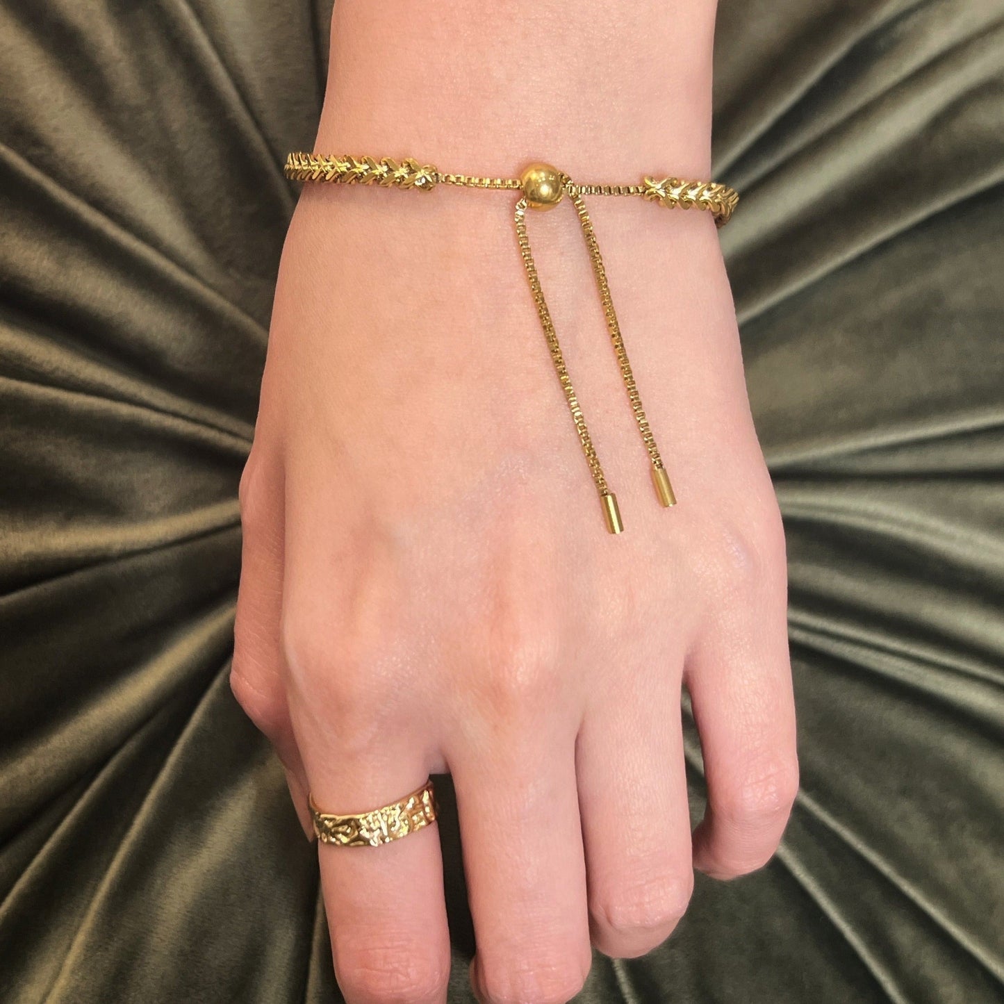 18K GOLD | Adjustable Everyday Chain Bracelet