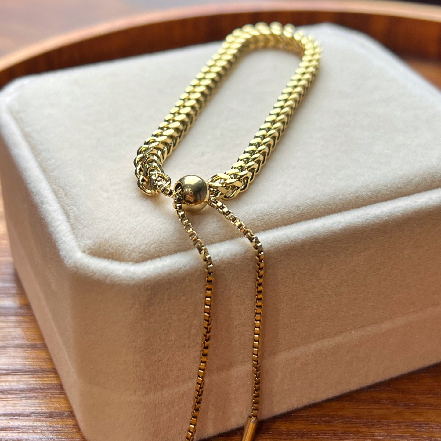 18K GOLD | Adjustable Everyday Chain Bracelet