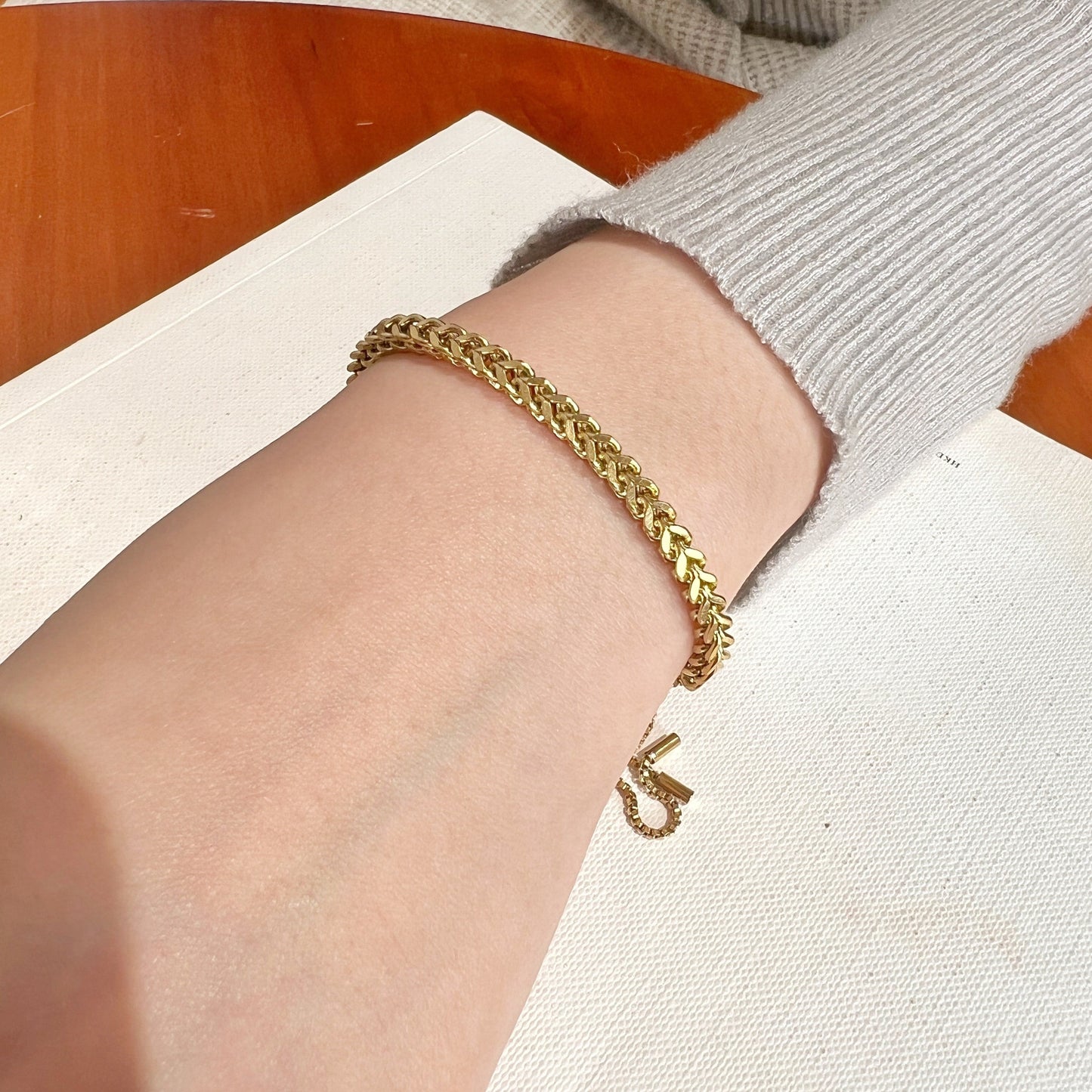 18K GOLD | Adjustable Everyday Chain Bracelet